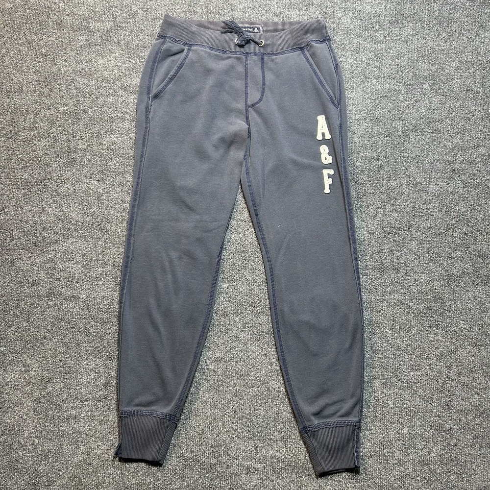 VTG Y2K Abercrombie & Fitch Sweat Pants Women XS Skinny Leg Tight Fit Logo